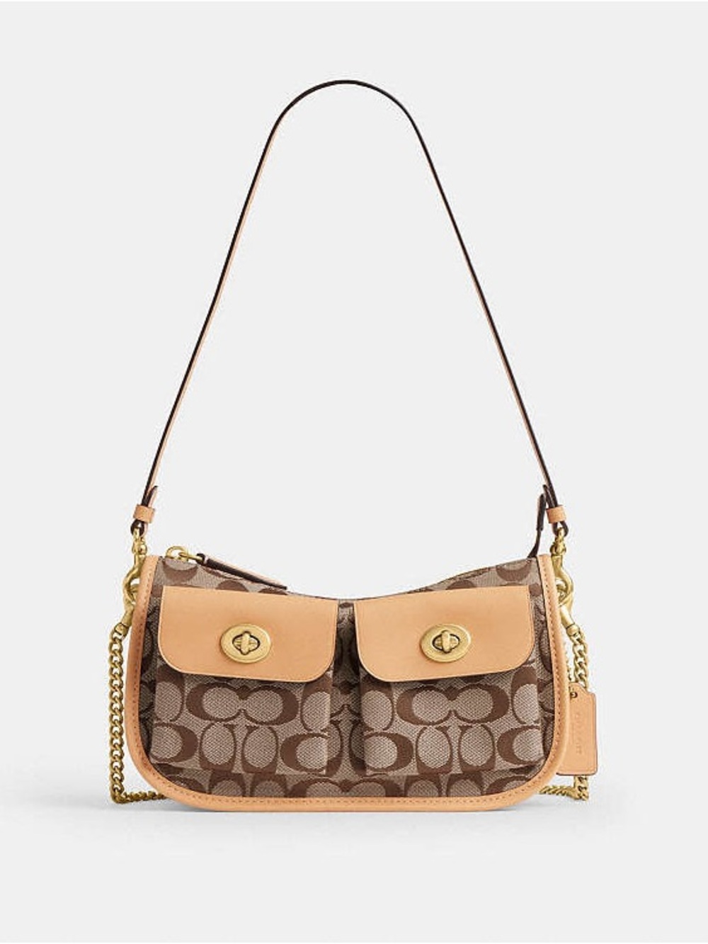 Coach Twin Turnlock Waverly Bag in Signature Jacquard